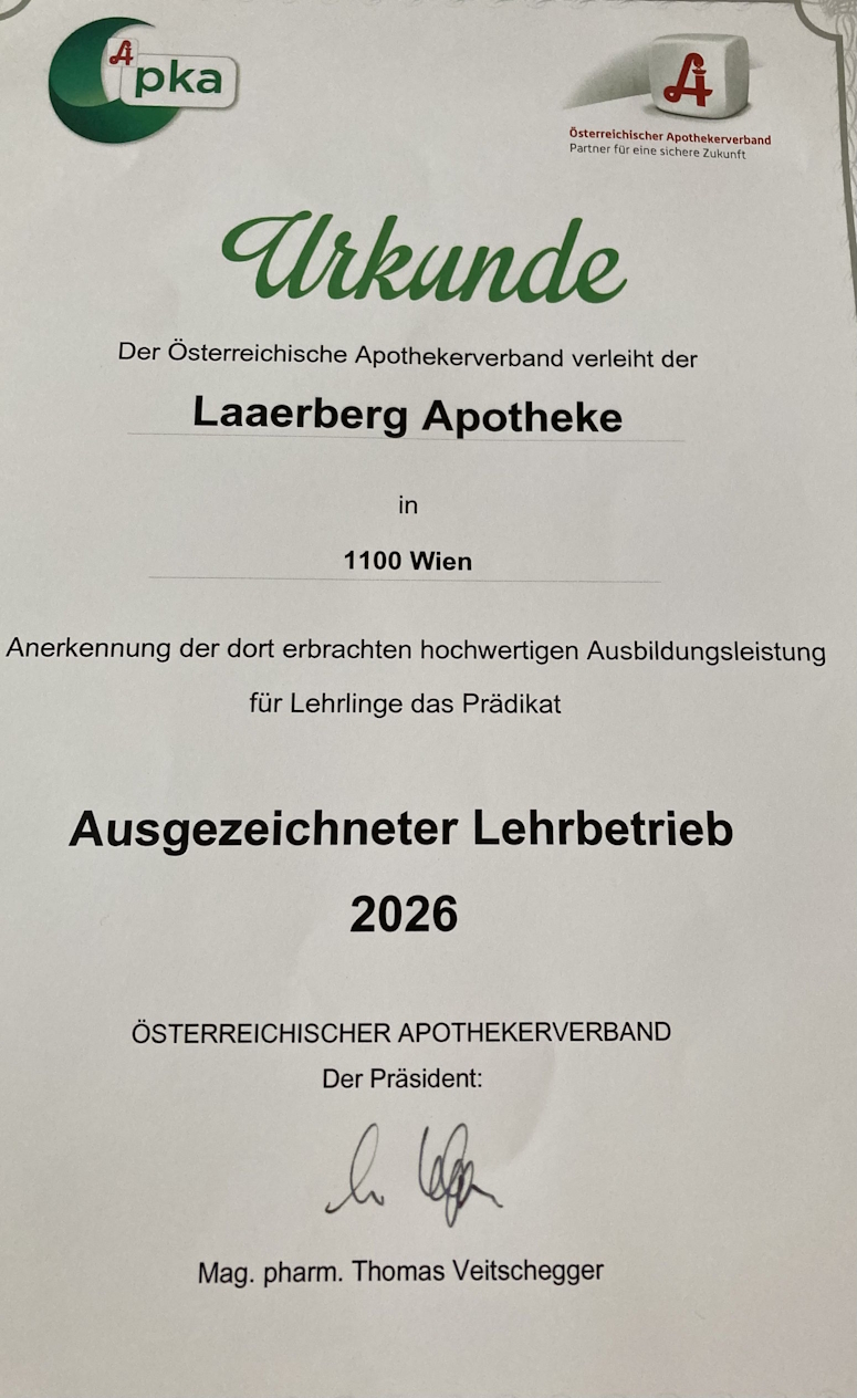 Auszeichnung Lehrbetrieb